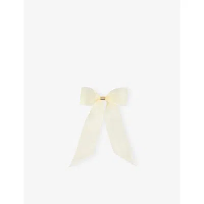 Lelet Ny Womens Butter Yellow/gold Amy Silk Bow Barrette