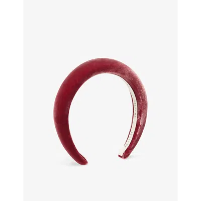 Lelet Ny Womens Heloise Padded Velvet Headband Cranberry