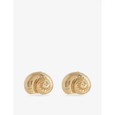 Lelet Ny Womens Leila Swirl 14ct Gold Plated Earrings