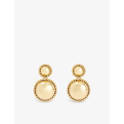 Lelet Ny Womens Lucia Dome 14ct Yellow-gold Plated Brass Earrings
