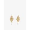 Lelet Ny Womens Nadia Shell Pearl-pendant 14ct Gold Plated Earrings