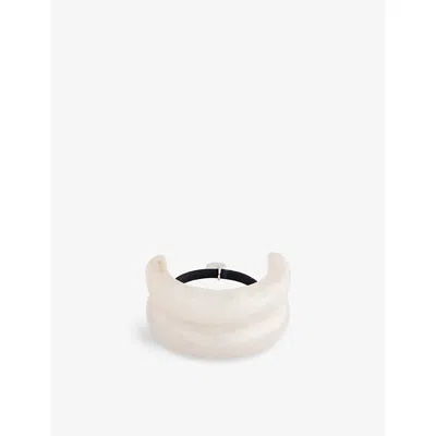 Lelet Ny Womens Marble Mini Pony-cuff Acrylic Hair Tie Pearlescent