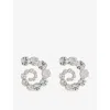 Lelet Ny Womens Venus Rhodium-plated Metal And Swarovski Crystal Studs Earrings