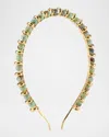 Lelet Ny Xenia Stone Beaded Strand Headband In Green
