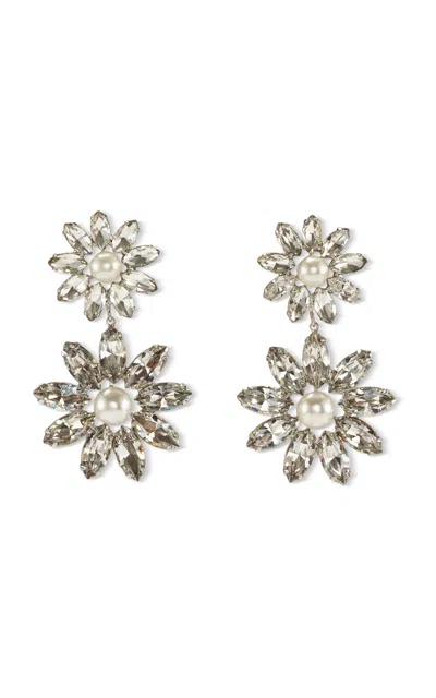 Lelet Ny Zuri Rhodium-plated Swarovski Crystal Earrings In Metallic