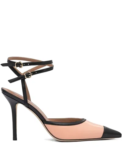 Lella Baldi 105mm Leather Ankle-strap Pumps In Pink