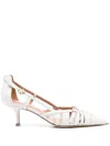Lella Baldi 60mm Leather Pumps In Weiss