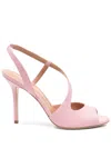 Lella Baldi 95mm Leather Sandals In Pink