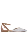Lella Baldi Woven Leather Ankle-strap Pumps