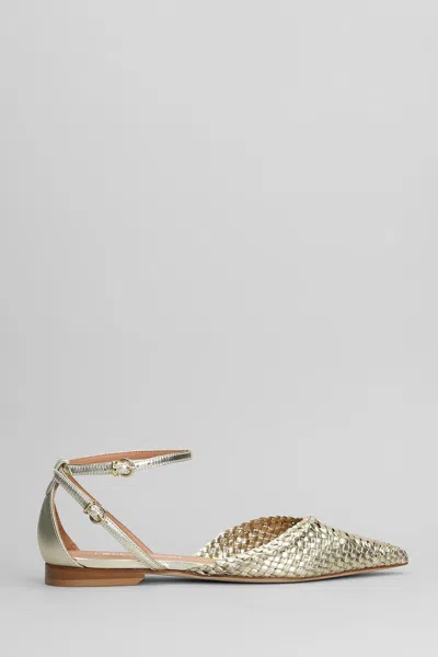 Lella Baldi Ballet Flats In Platinum Leather