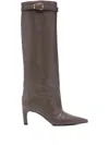 Lella Baldi Buckle-detailing Boots In Brown