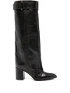 Lella Baldi Buckle-detailing Leather Boots In Multi