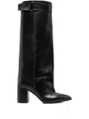 Lella Baldi Buckle-strap Knee-high Boots In Black