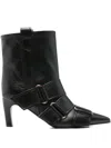 Lella Baldi Buckled Boots In Black
