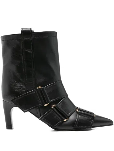 Lella Baldi Buckled Boots In Black