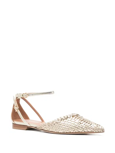 Lella Baldi Interwoven-design Pumps In Gold