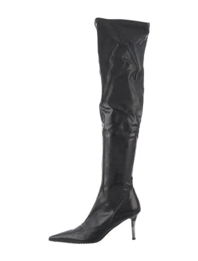 Pre-owned Lella Baldi Leather Boots In Black