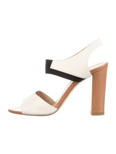 Pre-owned Lella Baldi Leather Sandals In Neutrals