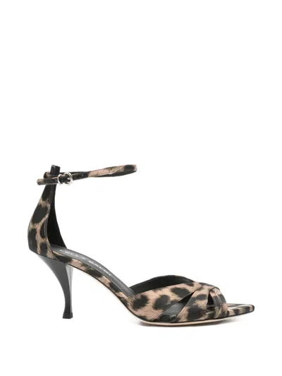 Lella Baldi Leopard-print Sandals In Animal Print