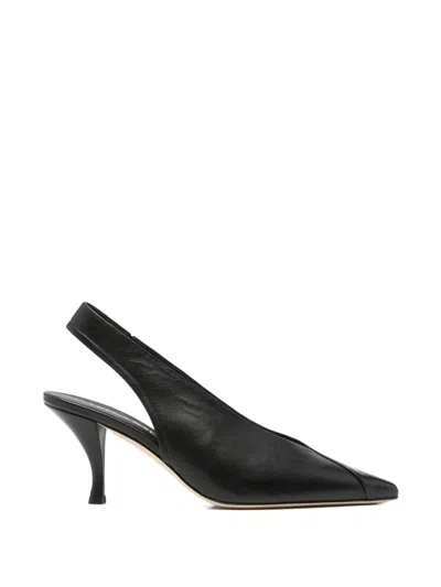 Lella Baldi Pointed-toe Slingback Pumps In Black