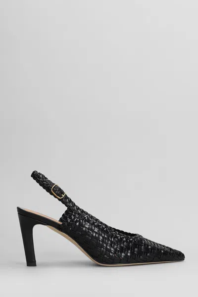 Lella Baldi Pumps In Black Leather In 黑色