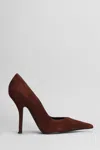 Lella Baldi Pumps In Bordeaux Suede In Bordeaux