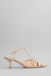 Lella Baldi Pumps In Powder Patent Leather In Powder