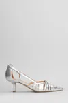 Shop Lella Baldi Pumps In Silver Leather