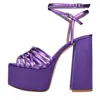 Lella Baldi Sandals Purple In Viola Scuri