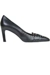 Lella Baldi Studded Leather Pumps In Animal Print