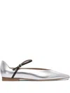 Lella Baldi Théa Pointed-toe Leather Flats