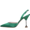 Lella Baldi With Heel Green In Verde Blu E Verdi
