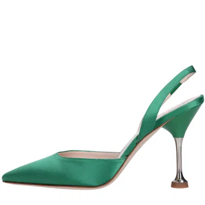 Lella Baldi With Heel Green In Verde Blu E Verdi