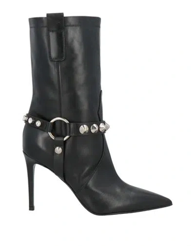 Lella Baldi Woman Ankle Boots Black Size 6 Calfskin