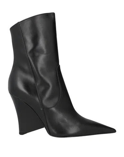 Lella Baldi Woman Ankle Boots Black Size 5 Calfskin