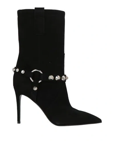 Lella Baldi Woman Ankle Boots Black Size 9 Leather