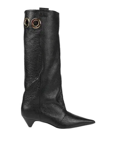 Lella Baldi Woman Boot Black Size 6 Leather