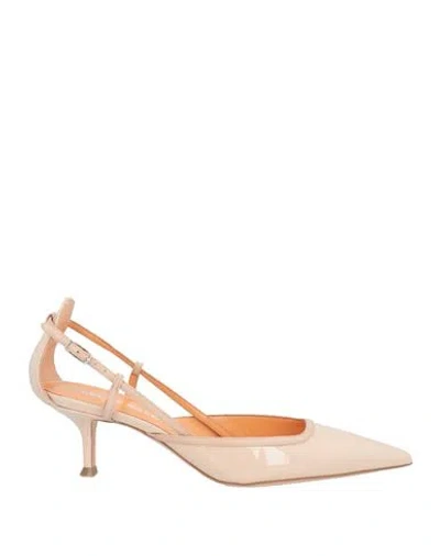 Lella Baldi Woman Pumps Blush Size 6 Leather In Pink