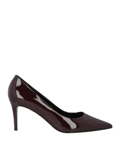 Lella Baldi Woman Pumps Chocolate Brown Size 11 Leather