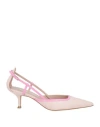 Lella Baldi Woman Pumps Light Pink Size 10 Leather