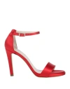 Lella Baldi Woman Sandals Red Size 8 Textile Fibers In Red