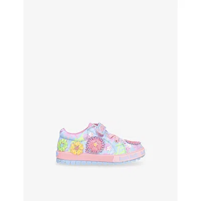 Lelli Kelly Kids' Eloise Flower-sequin Canvas Trainers Lilac Eur 30 / 12 Uk In Purple