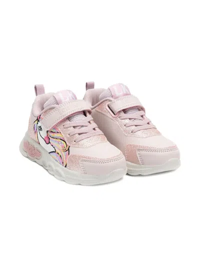 Lelli Kelly Kids' Christina Embroidered-unicorn Sneakers In Pink