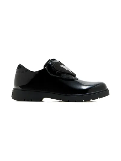 Lelli Kelly Kids' Crystal-embellished Patent-leather Loafers In Black