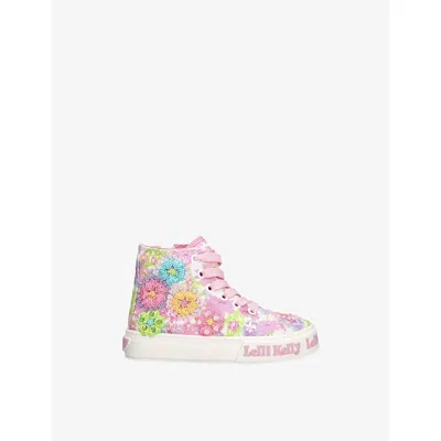 Lelli Kelly Pink Comb Kids' Eloise Canvas Trainers Eur 30 / 12 Uk