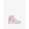 Lelli Kelly Ac Kids' Eloise Floral-embroidered Canvas Mid-top Trainers Eur 32 / 13 Uk In Multi