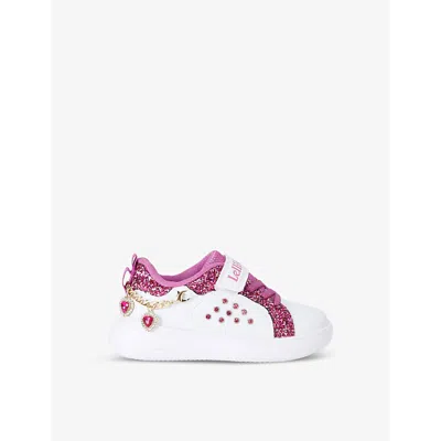 LELLI KELLY PURPLE KIDS' GIOIELLO GEM-EMBELLISHED WOVEN TRAINERS EUR 33 / 1 UK