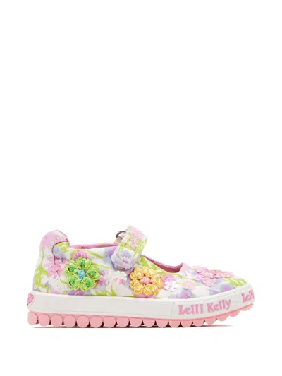 Lelli Kelly Kids' Eloise Floral-appliqué Ballerina In Pink