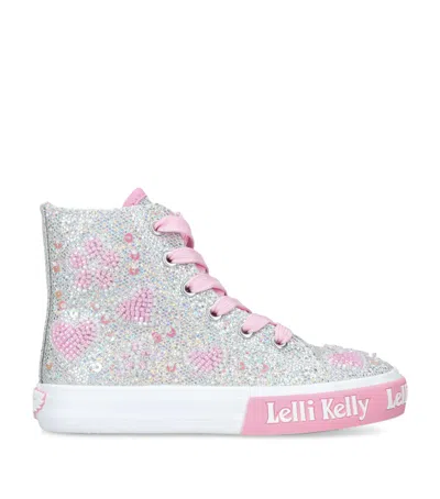 Lelli Kelly Kids' Embellished Cressida High-top Sneakers In Silver