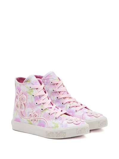 Lelli Kelly Kids' Floral-appliqué Sneakers In Multi
